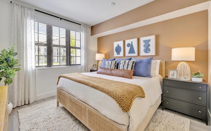 bedroom filled with natural lighting